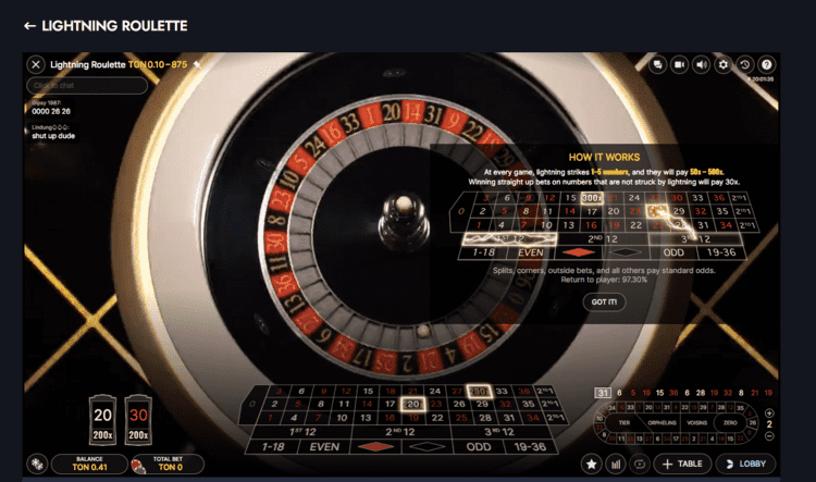 lightning roulette at whale.io