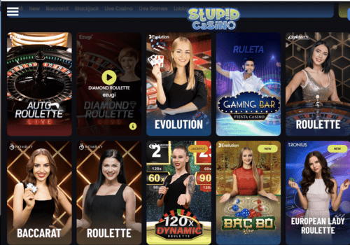 stupid casino live games screenshot