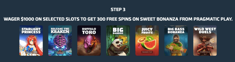 duelbits 500 free spins step 3